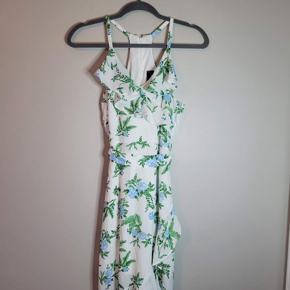 Disney Princess White Floral Print Ruffle Dress
